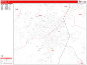 Rock Hill Wall Map Zip Code Red Line Style 2023